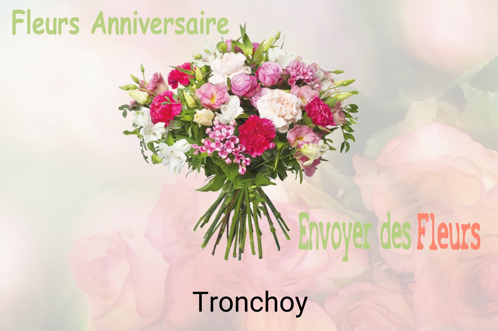 Bouquet de fleurs d’anniversaire livré à Tronchoy